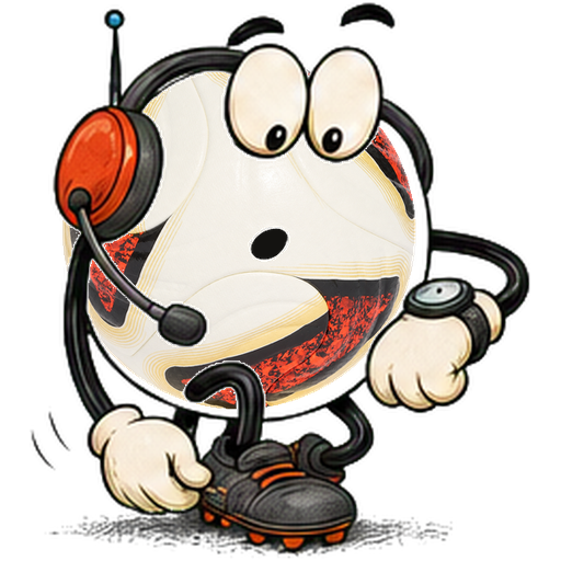 Funki, das Maskottchen von Kabinenfunk, schaut auf die Armbanduhr und zieht einen Schuh fest.